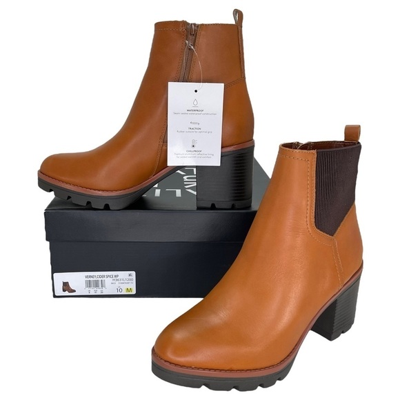 Naturalizer Shoes - Naturalizer Womens Ankle Boots 10M Verney Cider Spice Waterproof Leather
